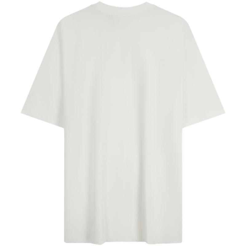 Calvin Klein Loose Round Neck Printed Short Sleeve T-Shirt Unisex Tops Bright-White J322868-YAF