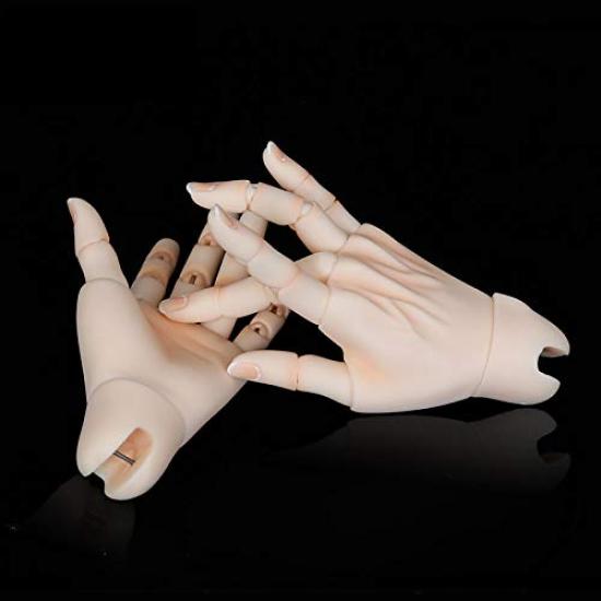 P Prettyia Hand Flexible Male Doll Hand Model Doll Making 2 Colors Normal Skin 15-joint 1/3BJD -