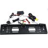 EU Europe Car License Plate Frame Rear View Camera 170 Degree Night Vision with 2 Visual Reversing Radar Detector