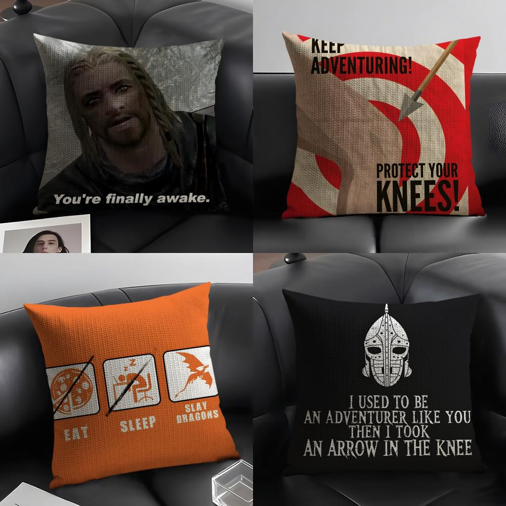 Internet Ehi Tu Sei Finalmente Sveglio Meme 2 Federa in Lino Naturale Stampa Double-Sided Decorazione per Divano Casa Copricuscino