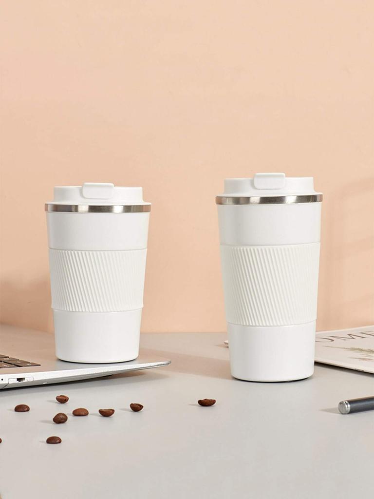 1PC 380/500ml Travel Mug With Leakproof Lid Insulated Reusable Coffee Mug Stainless Steel Thermal Coffee Cup Office School