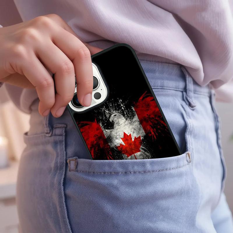 Canada Canadian Flag Phone Case For iPhone 17 Air 15 16e 14 13 Pro Max Coque 12 11 Pro Max PLUS Cover