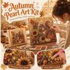 Fall Theme Pearl Painting Kit Sparkling  Beaded Canvas Art 5D Gem Art Craft Kit  For Adults