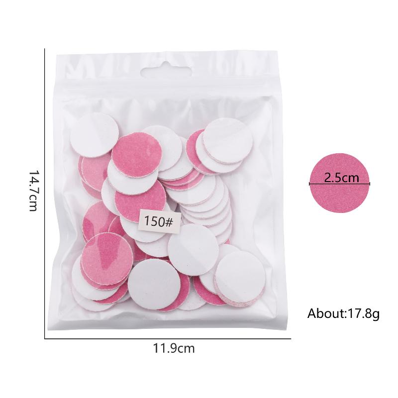 50/Pcs White Sanding Paper Pedicure Foot Care Tools 15Mm 20Mm 25Mm 35Mm Nail Drill Bit Disk Disc Salon Calluse Replaceable