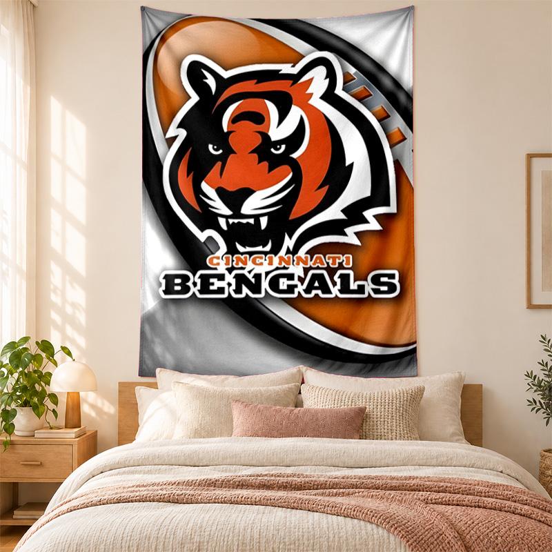 Cincinnati Bengals Tapestry Highquality for Decorating Living Room Bedroom Dorm Walls Ideal As Bedroom Wallart Orholiday Gift