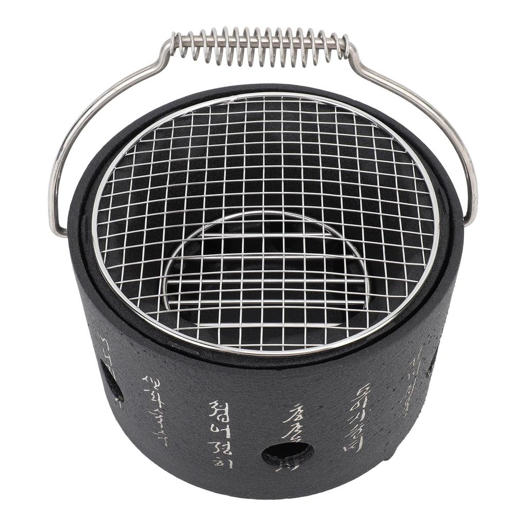 BBQ Stove Aluminum Stainless Steel Multifunctional with Portable Handle Food Charcoal Stove for Tea Making Camping