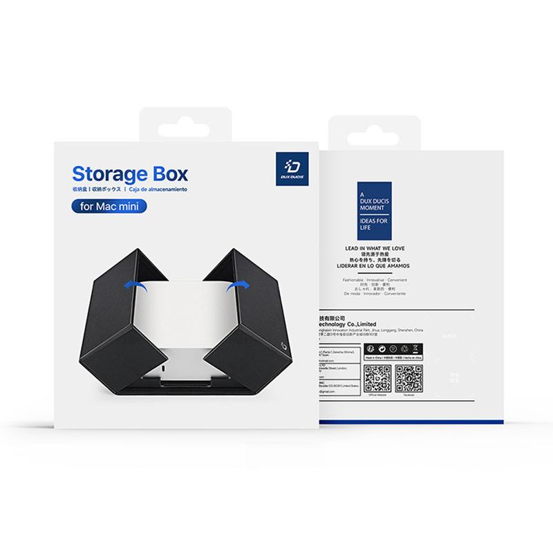 Pu Leather Computer Protective Case With Cover And Storage Pocket Mini Pc Holder Stand Bracket For Mac Mini M4 2024