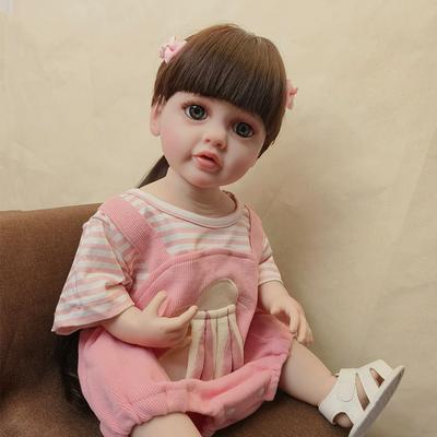22palcová Reborn Baby panenka Betty Měkký silikon Celé tělo Vinylová hračka Realistická Novorozená panenka Paruka Vlasy Dárky pro Děti Hračky