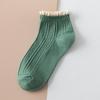 New Sweet Streetwaer Short Solid Candy Color Lace Socks Cotton Socks Hosiery Ruffles Women Socks