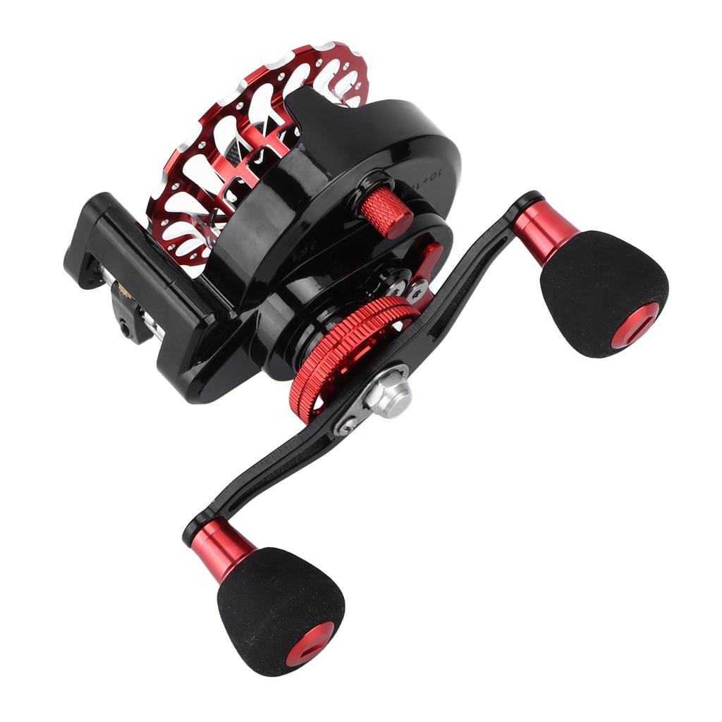 3.6:1 10+1BB Automatic Line Raft Fishing Reel Metal Wire Cup Magnetic Force Slow Down Reel(Carved Wire Cup Right Hand )