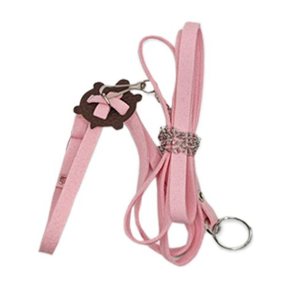 

Практичная шлейка для выгула питомца Креативная шлейка для питомца-черепахи Поводок для рептилии для мыши, хомяка S розовый