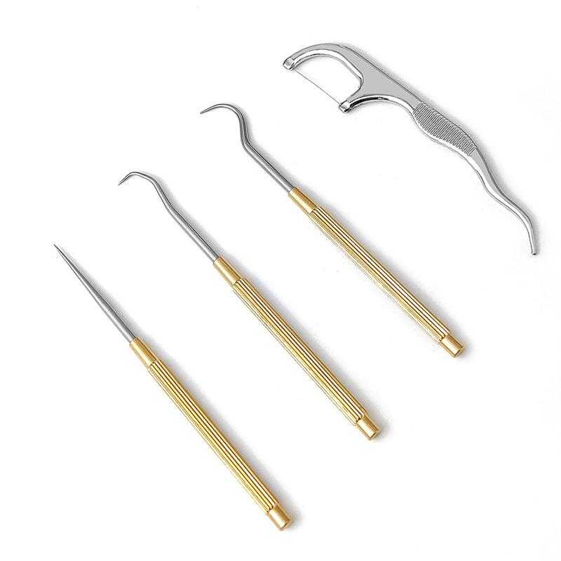 

Portable Titanium Toothpick Bag Set Reusable Metal Toothpicks With Holders