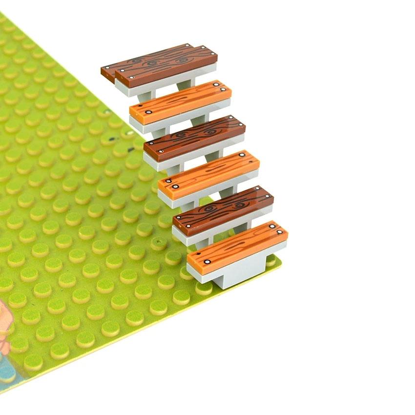 5 Stück Treppen MOC Steine 7x4x6 Haus Treppen Gerade Offen 30134 Stufen Leiter Modular Meine Stadt Bausteine DIY Steine Spielzeug