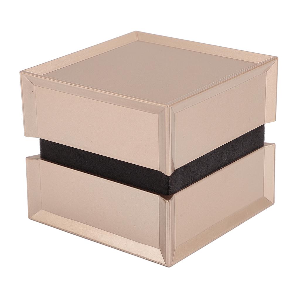 Ringask för Frieri Förlovning Flockad Insida Lyxig Elegant Liten Smyckespresentask