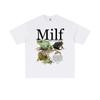 Herren Damen Lässig Baumwolle Vintage Kurzarm Oversize T-Shirts MILF Mann Ich Liebe Frösche Lustiger Frosch Amphibienliebhaber Meme T-Shirt