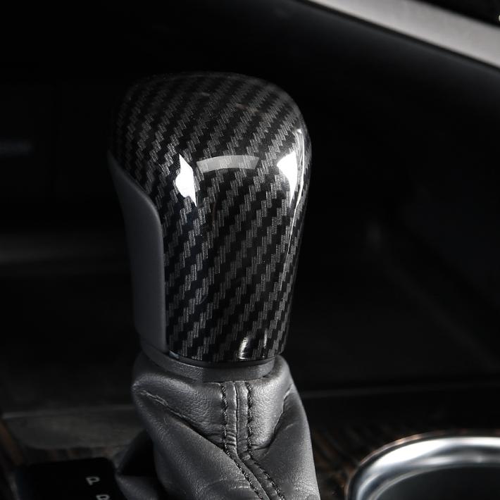 Carbon fiber look Gear Shift Knob Cover Trim 1pcs For Toyota Camry 2018-2024