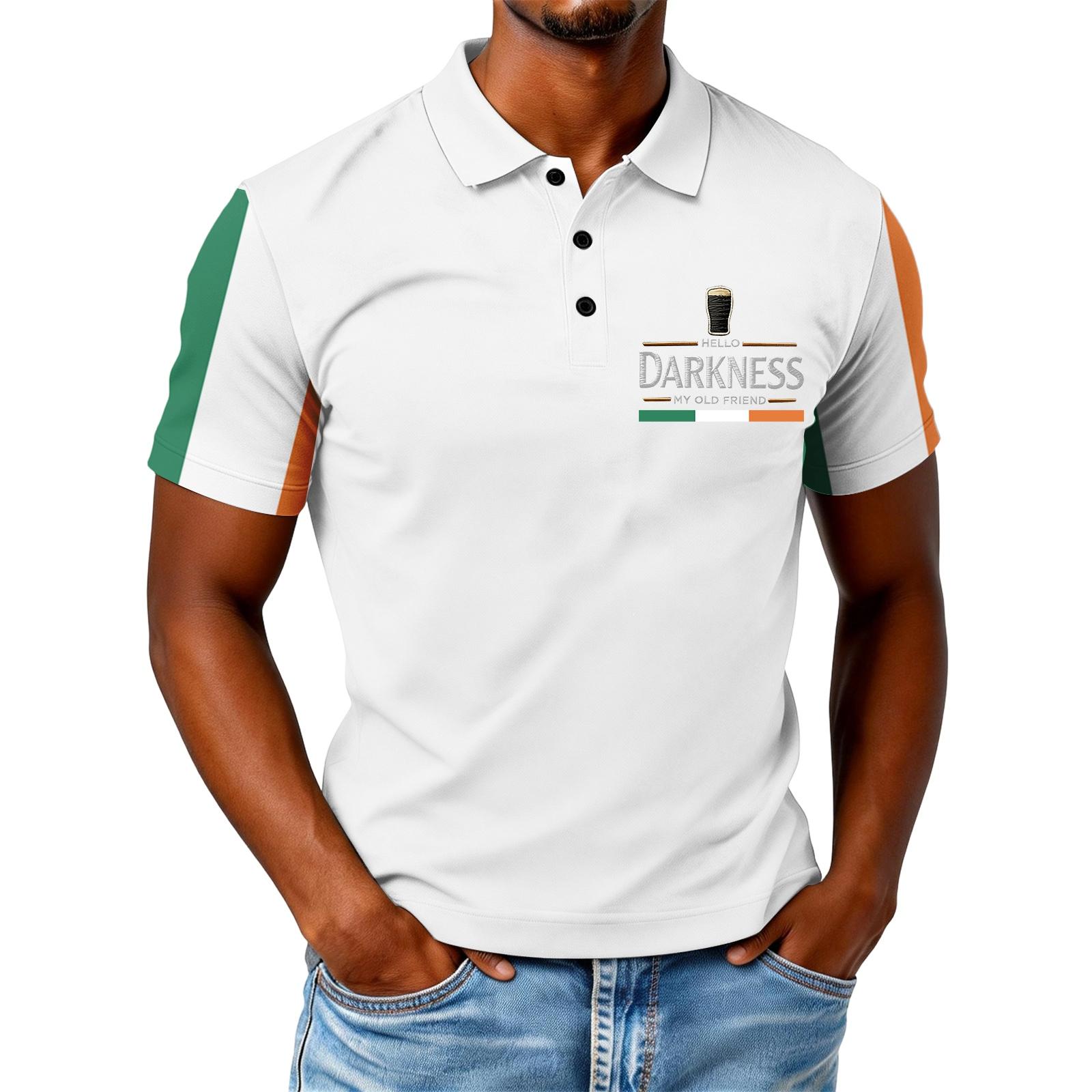 Men s Loose And Casual Flag Letter Print T-shirt Short-sleeved Top XL белый 1370₽