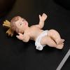 Baby Jesus Doll Statue Holy Infant with Crucifix Ornament Religious Jesus Figurine Home Church Christmas Craft Decoration Gift