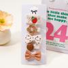 5Pcs/Lot New Strawberry Lace Bow Hairpin Hair Ring Hair Clips for Kids Fashion Headdress No Harm to Hair Baby Hair Accessories