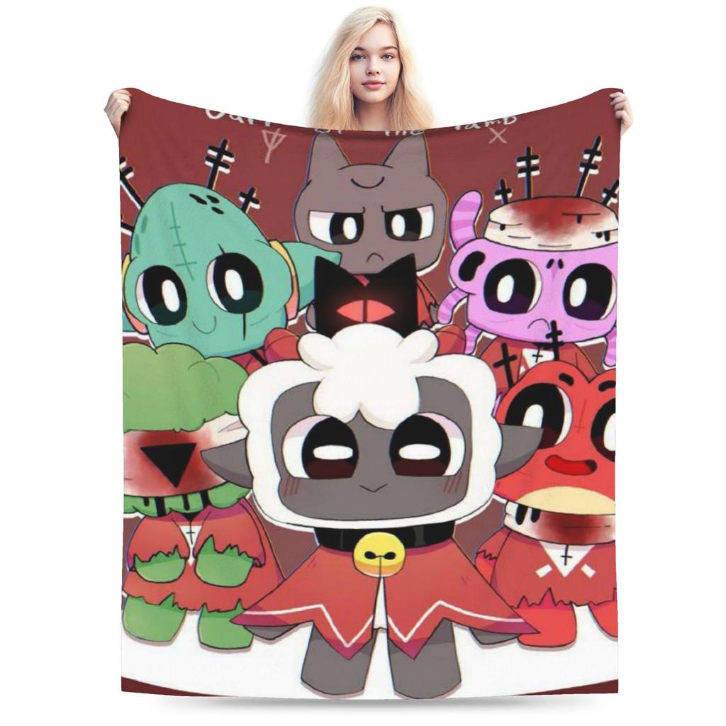 Cozy Cult Of The Lamb game Blanket Merch Home Decorative Blanket Throw Super Soft Velvet for Office