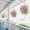 1pc UV-Resistant Artificial Morning Glory Eucalyptus Hanging Decor - Perfect for Home Garden Weddings Versatile Outdoor Decor