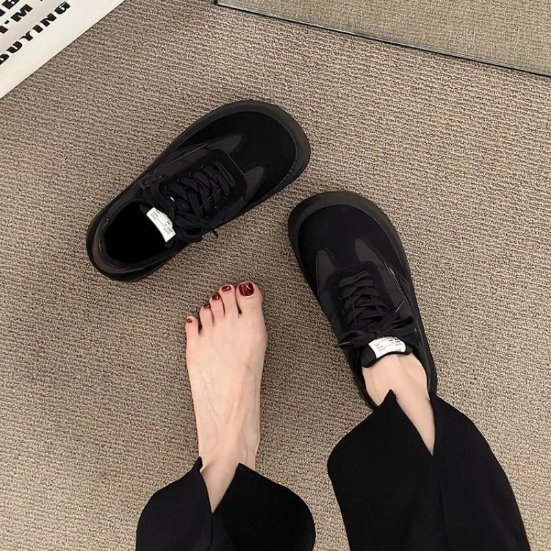 Vintage Buty Damskie na Grubej Podeszwie Damskie Petite Jesień Zima Modne Zwiększające Wysokość Casualowa Moda Zapatillas De Mujer