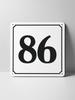 Metal Sign Black House Number On White Background Outdoor Wall Art Decor