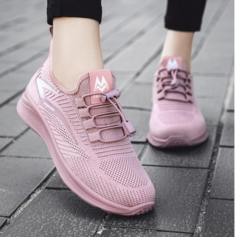 Spring Autumn Color Matching Fashion Casual Vulcanized Shoes New Breathable Mesh Lightweight Flat Walking Shoes Casual Sneaker