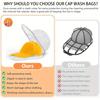 Washing Machine Hat Protector Protective Cleaning Cage Laundry Bag Durable Plastic Independently Designed with Mesh Bag