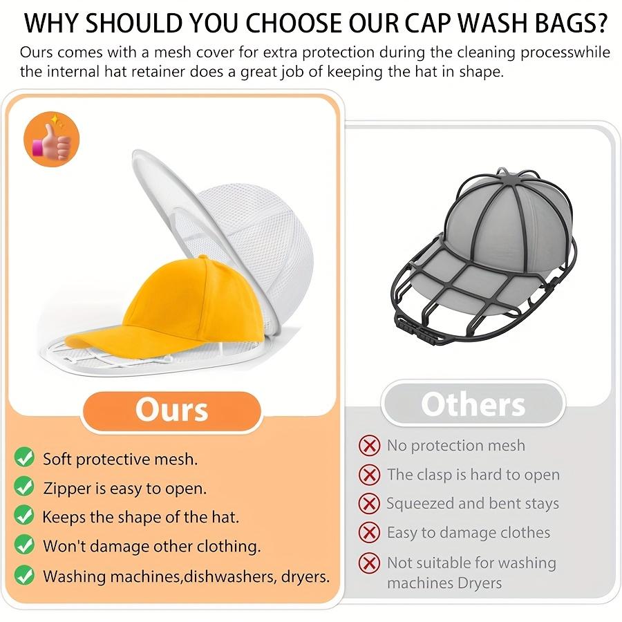 Washing Machine Hat Protector Protective Cleaning Cage Laundry Bag Durable Plastic Independently Designed with Mesh Bag