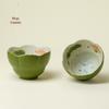 Yanyan Shukè Hand-Painted Lotus Fish Ceramic Tea Tasting Cup - Floral Rim, Single Use