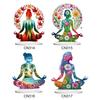 2D Flat Yoga Girl DIY Table Top Diamond Painting Ornament Kits 5D DIY Diamond Art Tabletop Decorations Bedroom Table Decoration