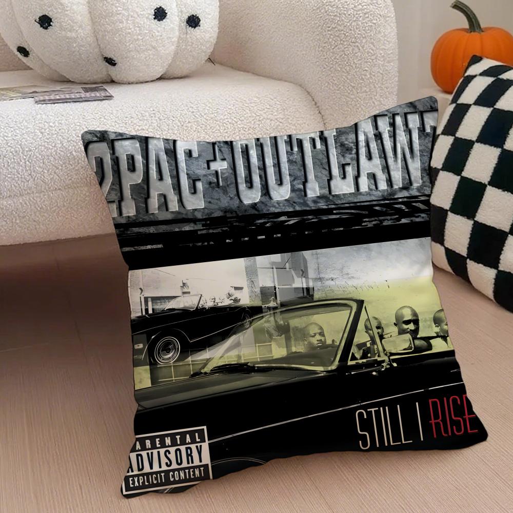 T-Tupac S-Shakur All Eyez On Me Cushion Cover Linen Pillow Case Soft Breathable Protective Couch Room Decoration