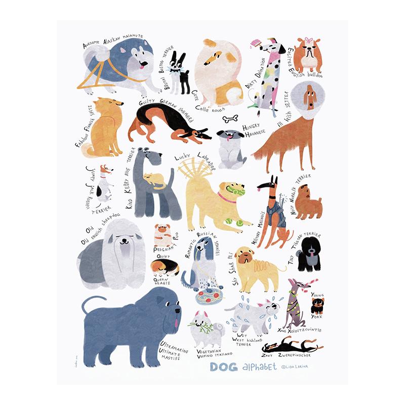 

Плакат с изображением льва и собаки, мультяшная настенная живопись на холсте, печать, абстрактное животное, красочная картина для детской комнаты, домашний декор, Cuadros 21x30cm No Framed