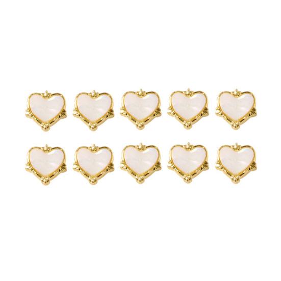 10Pcs/Set Nail Ornament Luxury 3D Effect Colorful Alloy Fritillary Symphony Nail Rhinestones for