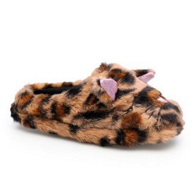 Girls Animal Print Sliders