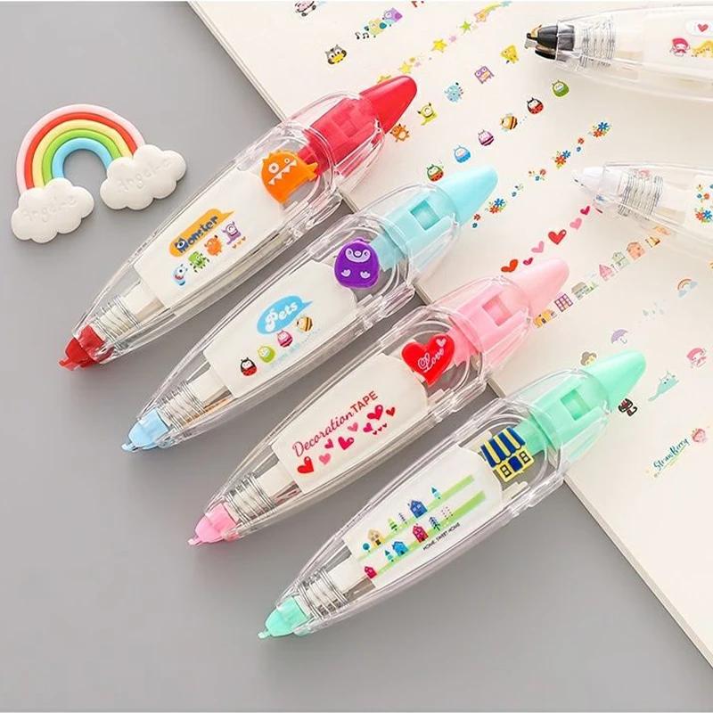 Marcador de Calendário Não Tóxico Material Escolar Brinquedos Fita Corretiva de Pressão Múltiplos Estilos Disponíveis Adesivos Decorativos Kawaii para Scrapbooking