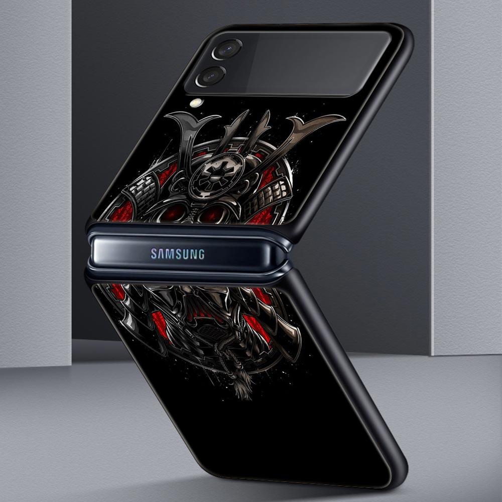 Etui na telefon Samurai Oni Mask dla Samsunga Galaxy Z Flip 3 4 5 Składana obudowa Dla Samsunga Z Flip3 Flip4 Twarde PC Fundas Pokrowiec Bumper