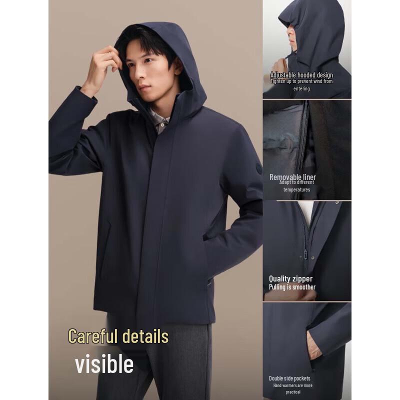 Bosideng B250134125 Detachable Hood Down Jacket