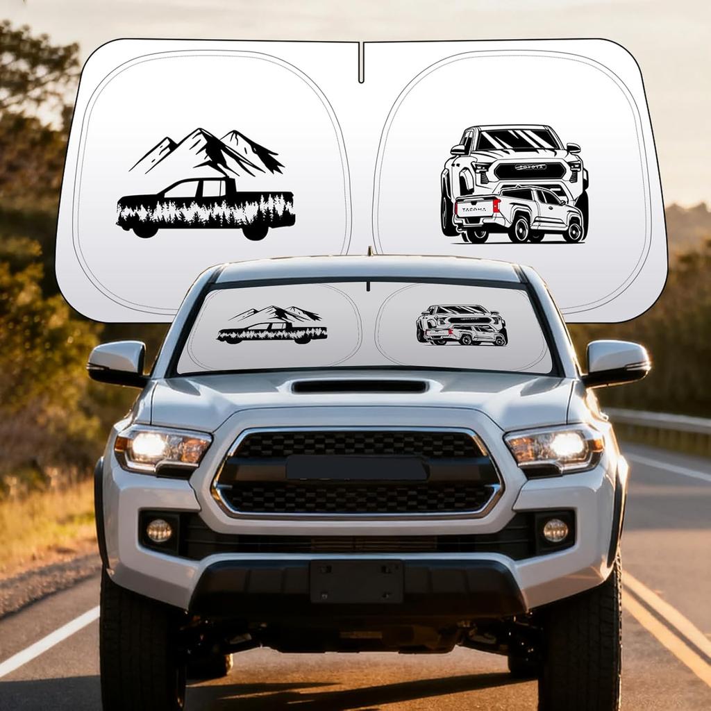 Thickened 2-Layer Windshield Sun Shade Fit for Toyota Camry XV80 2025 Car Front Window Covers Sun Visor Protector Foldable Blocks UV Rays Sunshade