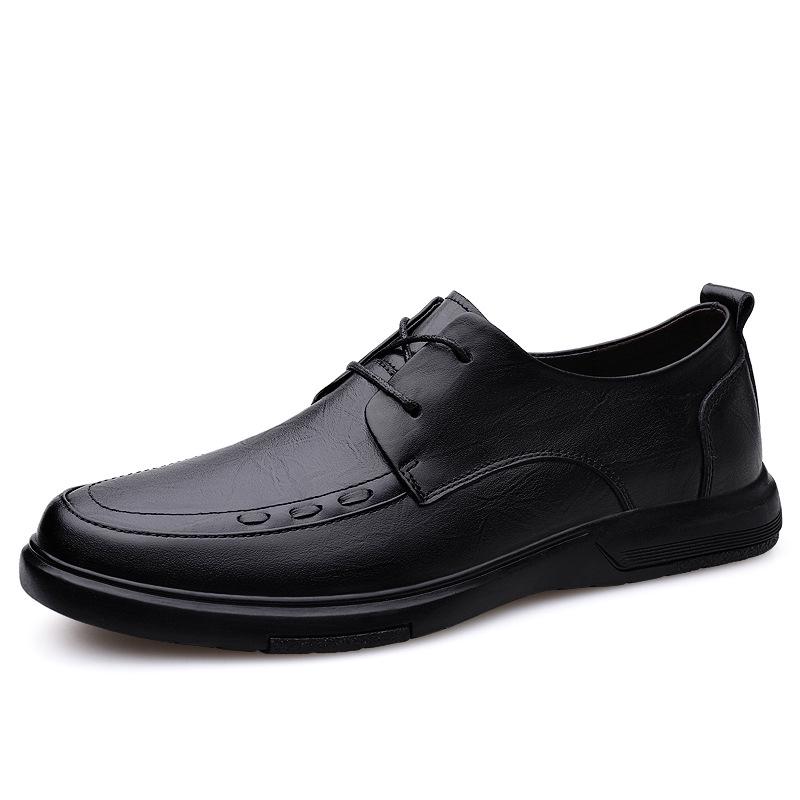 Men's Business Leather Loafers – Formal and Casual Cowhide Shoes for Spring and Autumn, Large Size Driving Loafers.