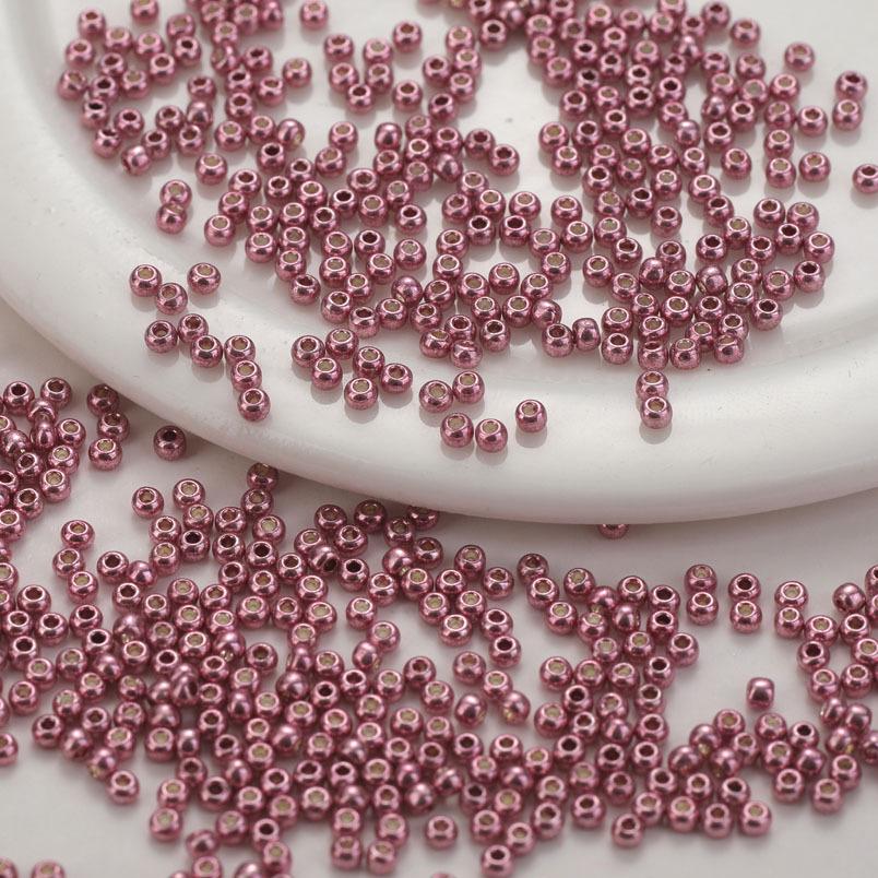 Premium 2.0mm Gold and Silver Glass Round Beads for DIY Jewelry Making
