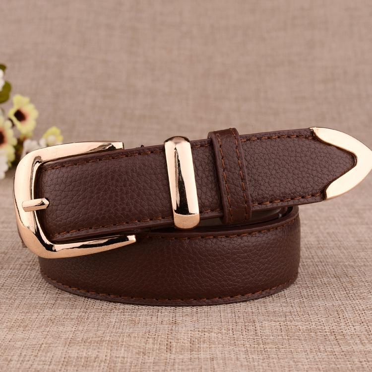 Women's Casual PU Belt Solid Color Simple Commuter Waist Belt