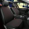 1Pcs Black + Red Car Front Seat Cover Protector Linen Cushion Pad with Backrest