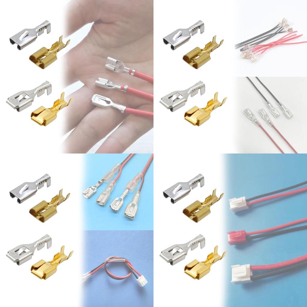 Automotive Brass Tinned Spade Terminal Connectors For Wiring Harnesses