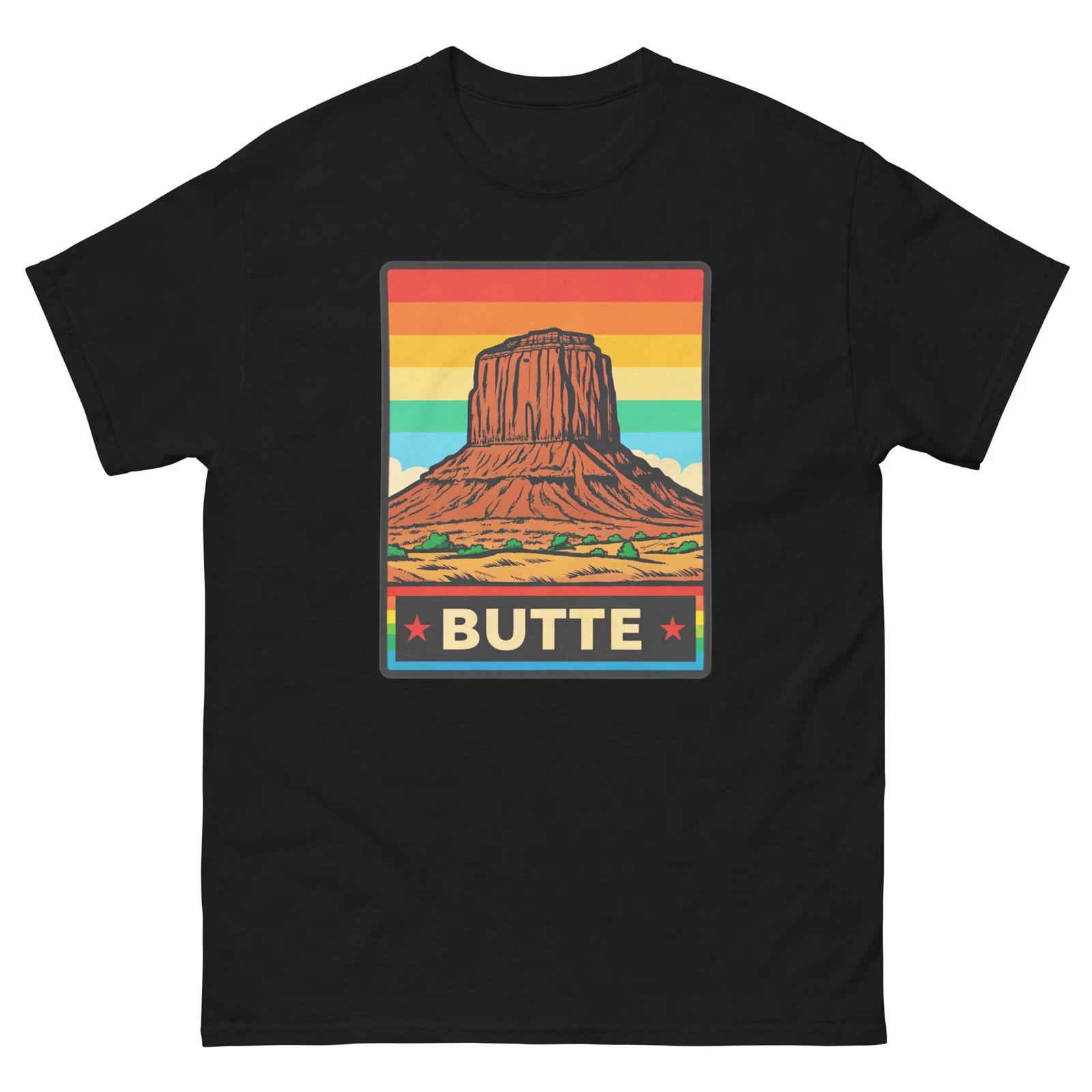 Butte Geographical Landscape Location Scenery T-Shirt 3XL