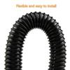 1Pcs I.D 20/25/32/40mm Corrugated Hose Rubber Head Inlet Outlet Hose Aquarium Corrugated Pipe Soft with Clamps Fish Tank Tube