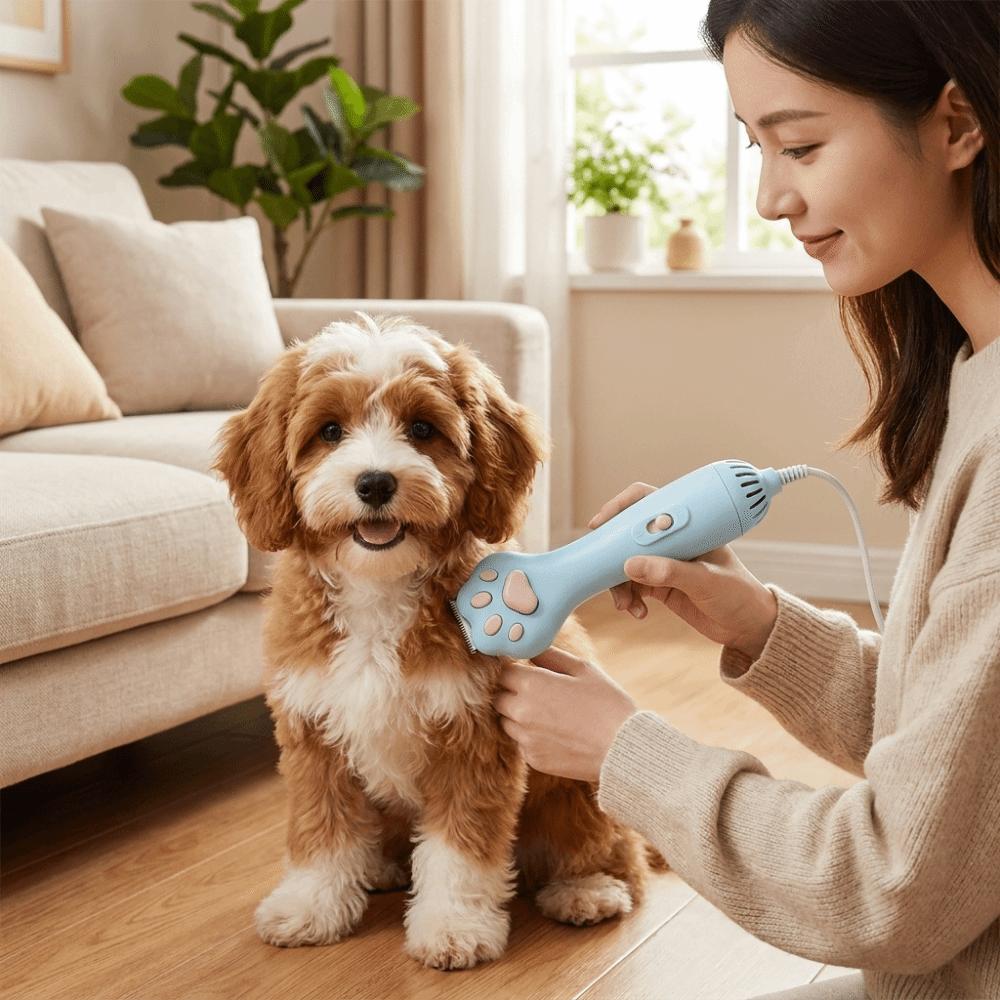Portable Dog Electric Hair Brush Adjustable Speed Pet Grooming Comb Pet Hair Dryer Pet Care