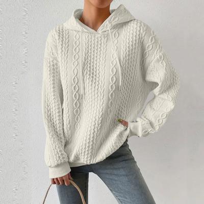 Damen-Kapuzenpullover, langärmelig, lässig, einfarbig, mit Kordelzug, Sweatshirts für Damen, Pullover