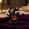 Miniature Sand Table Landscaping Halloween Tree Demons Ornaments, Resin Micro Landscape Figures, Dark Gothic Window Display Props Forest Ghost